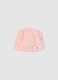 Pink baby hat in pure cotton with ears_0
