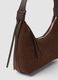 Brown hobo bag in stretch fabric_1