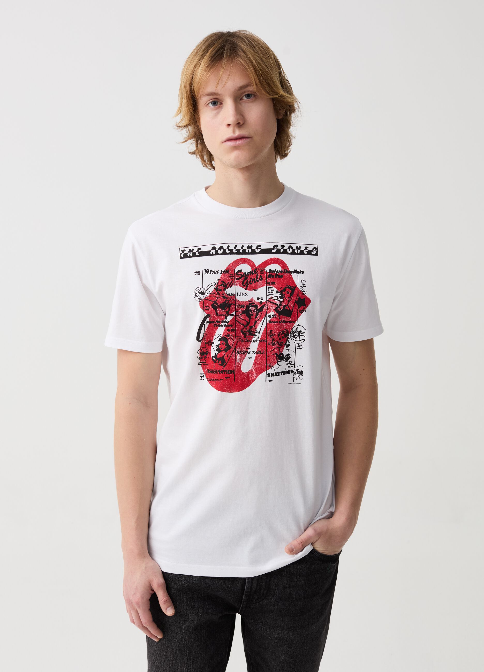 Ovs T-shirt con stampa Rolling Stones