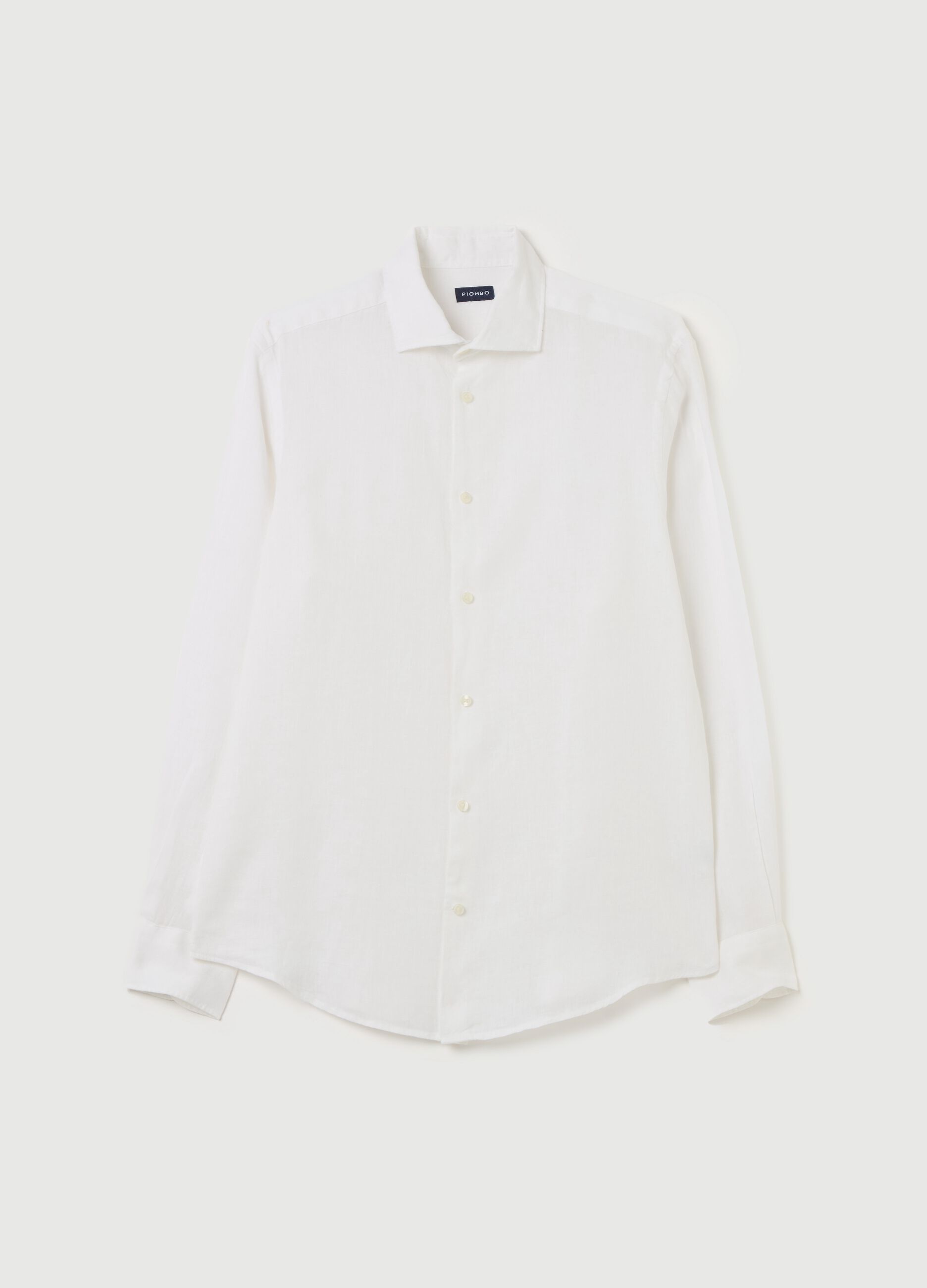 Camicia regular fit in lino