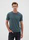 Men's green cotton slim fit T-shirt_0