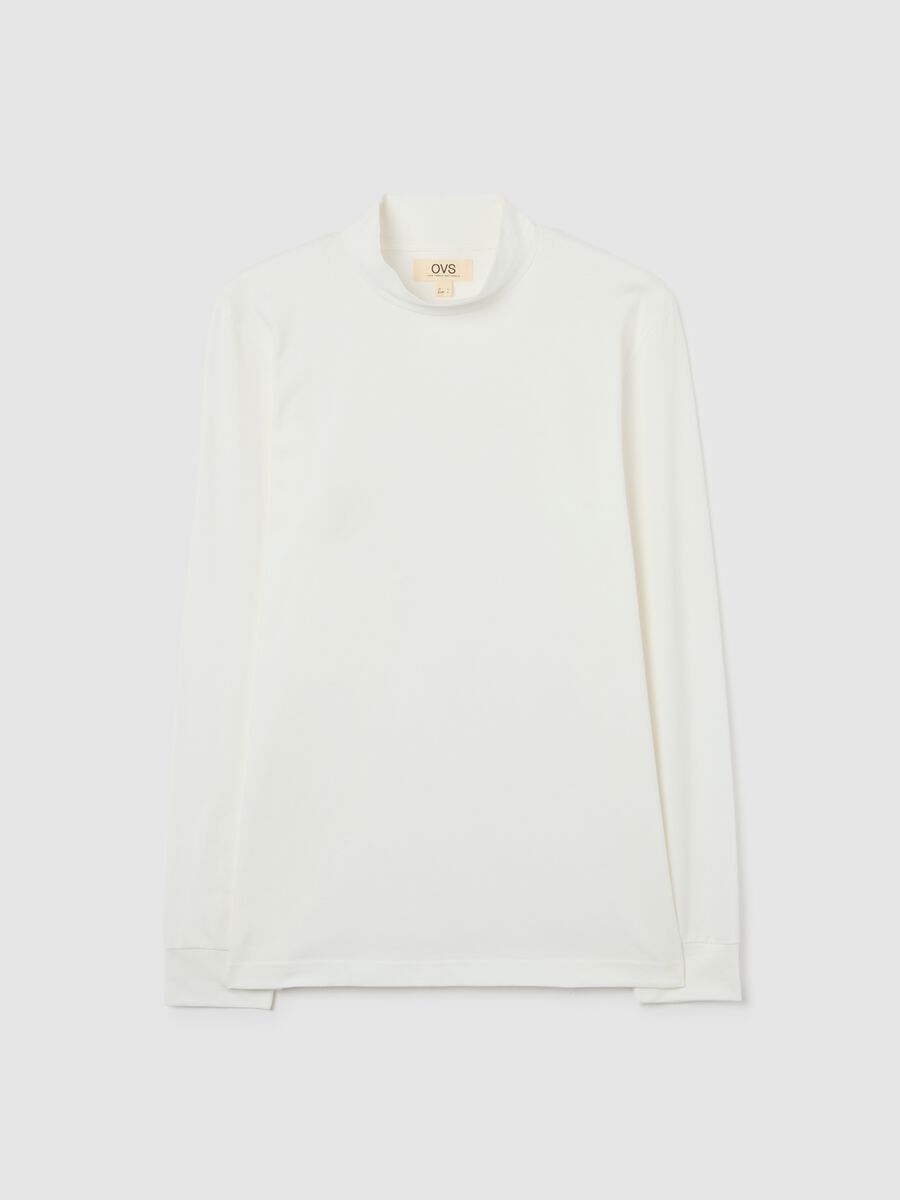 Maglia bianca in puro cotone italiano regular fit_4