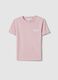 T-shirt in puro cotone rosa slim fit con scritta_4