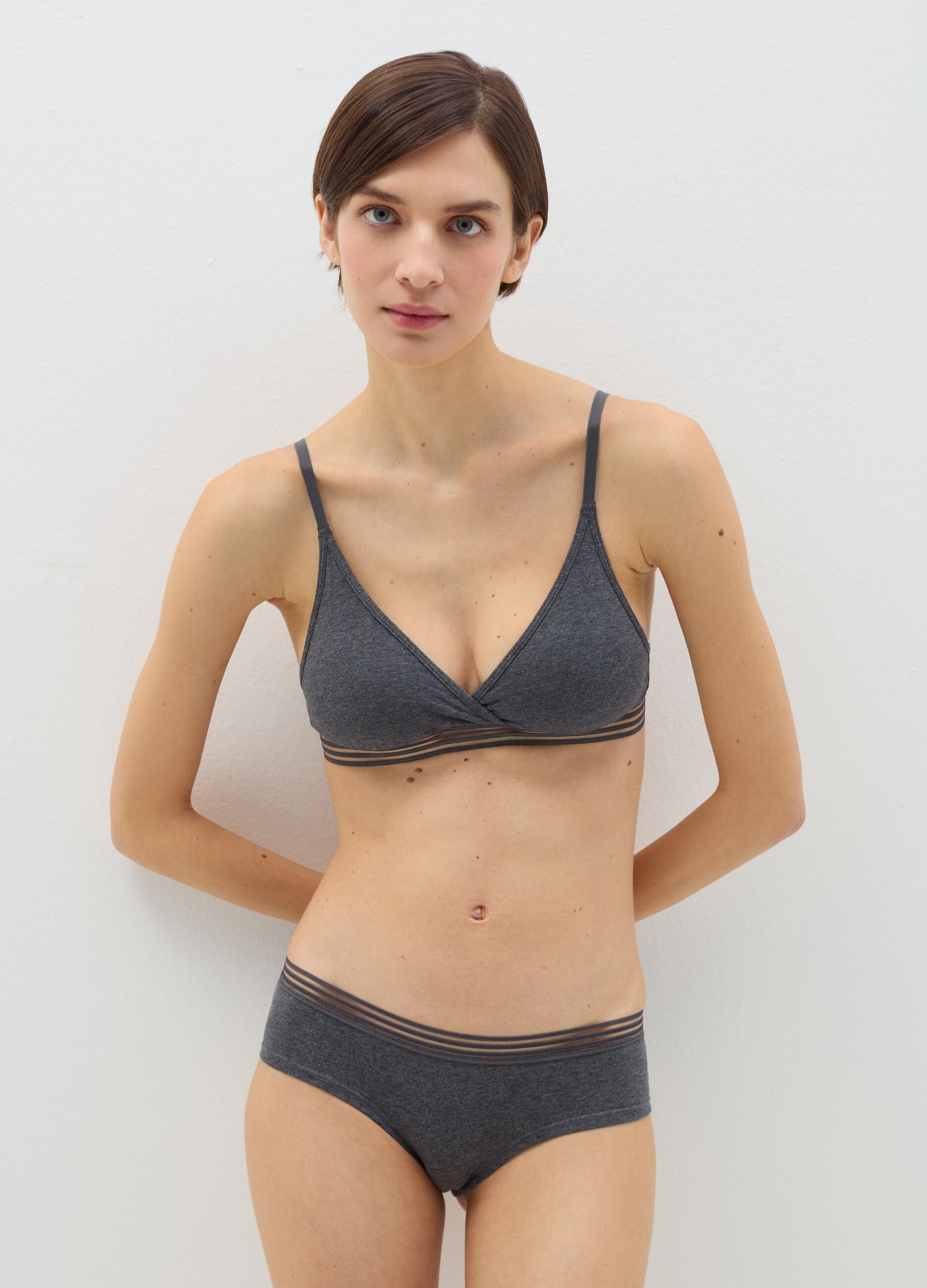 Bipack culotte con profilo rigato