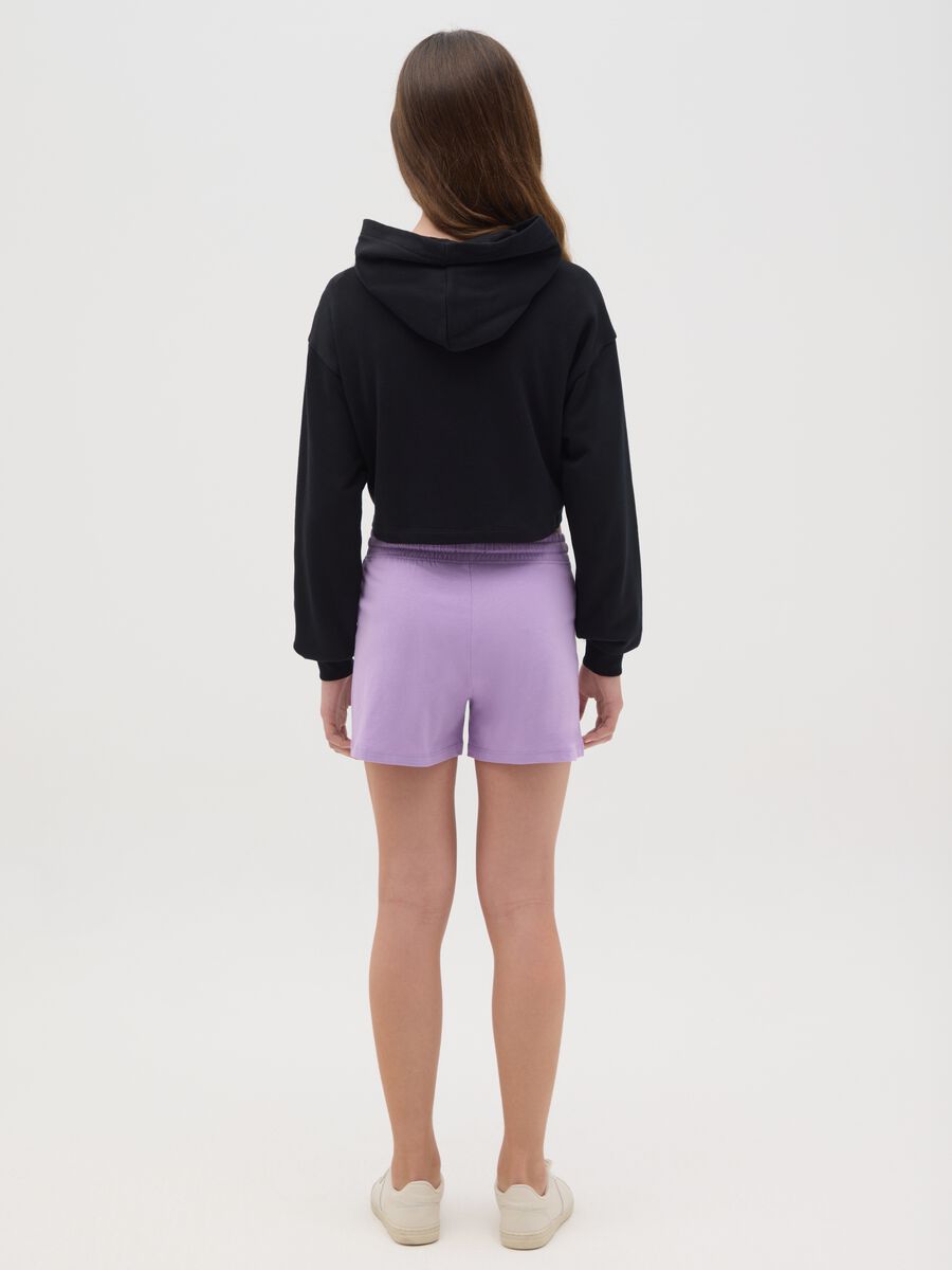 Cotton shorts with drawstring_1