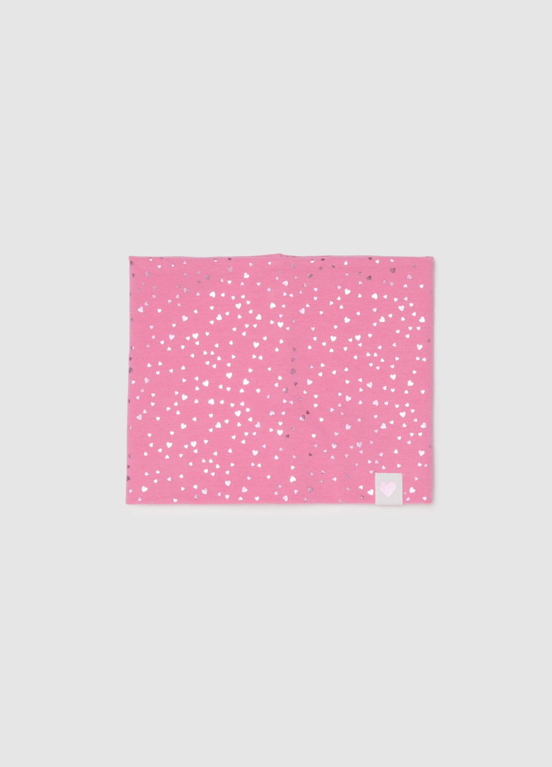 Girls' Pink Stretch Cotton Neck Warmer