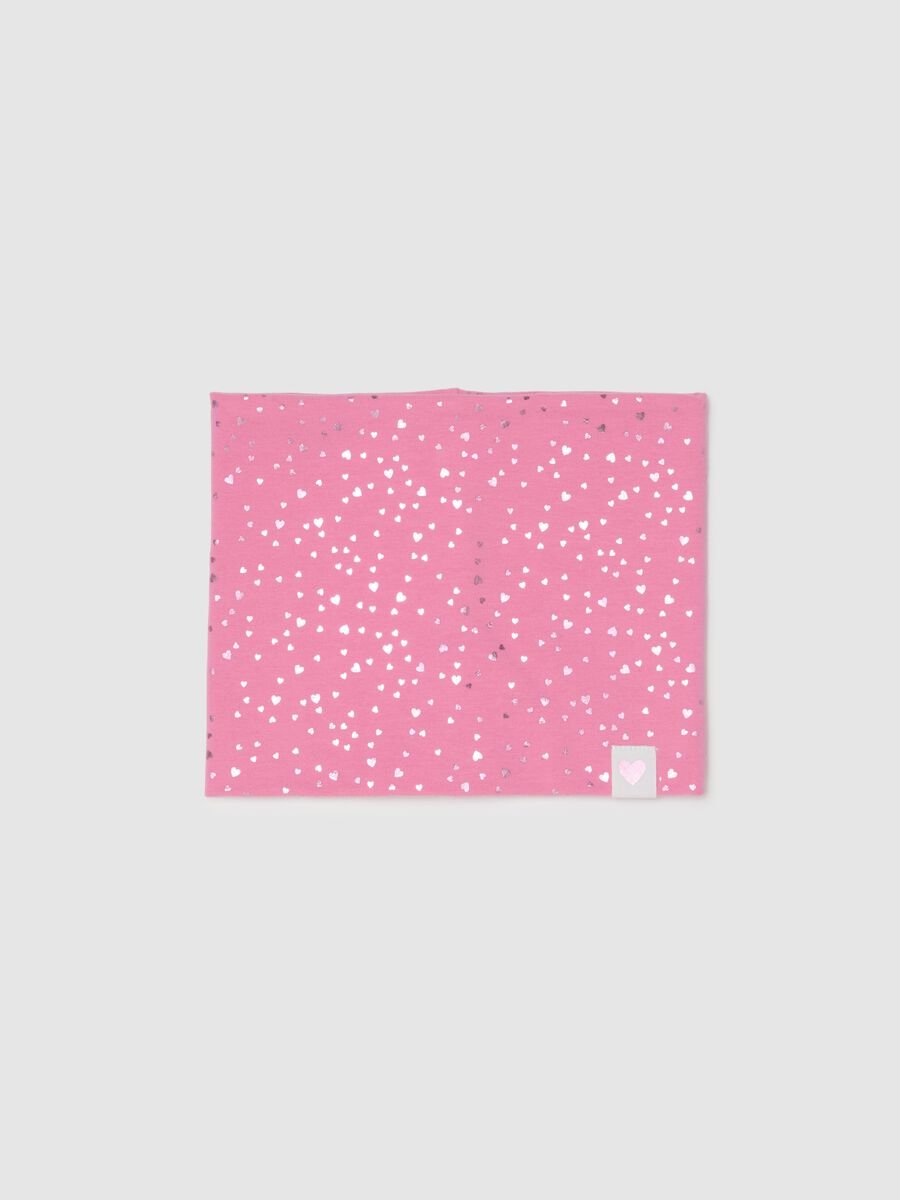 Girls' Pink Stretch Cotton Neck Warmer_0