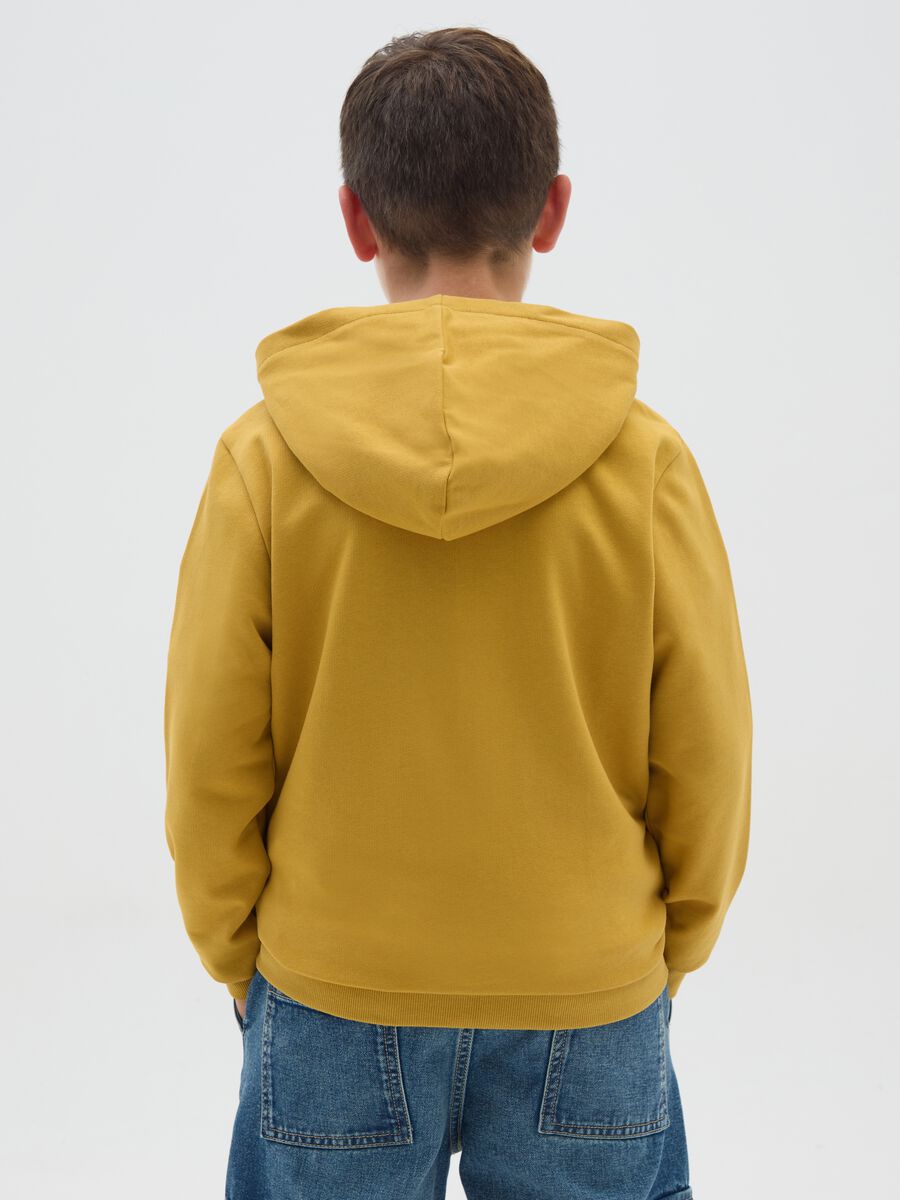 Boys' yellow hoodie with zip_1