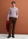 Beige pure merino wool crew-neck jumper, regular fit_2