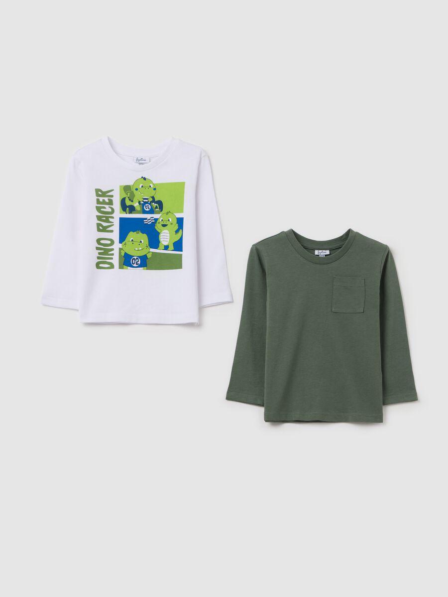 Two-pack long-sleeved T-shirt in cotton_0