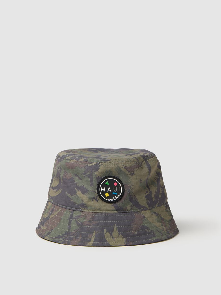 Men's multicolour bucket hat with embroidered logo_0