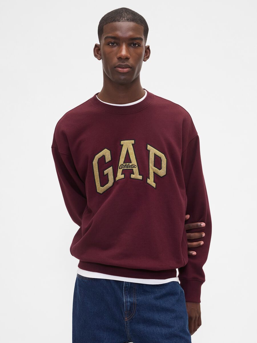 Red crew neck sweatshirt_0