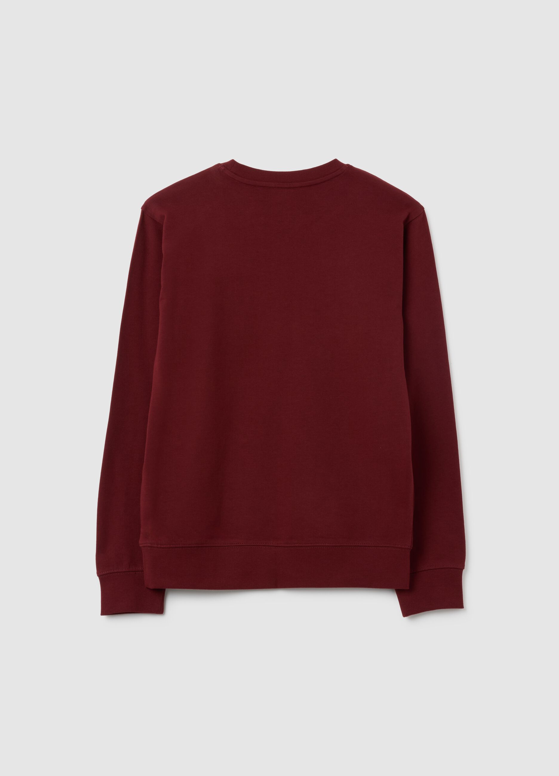 Boys' Regular Fit Pure Cotton Red Sweatshirt