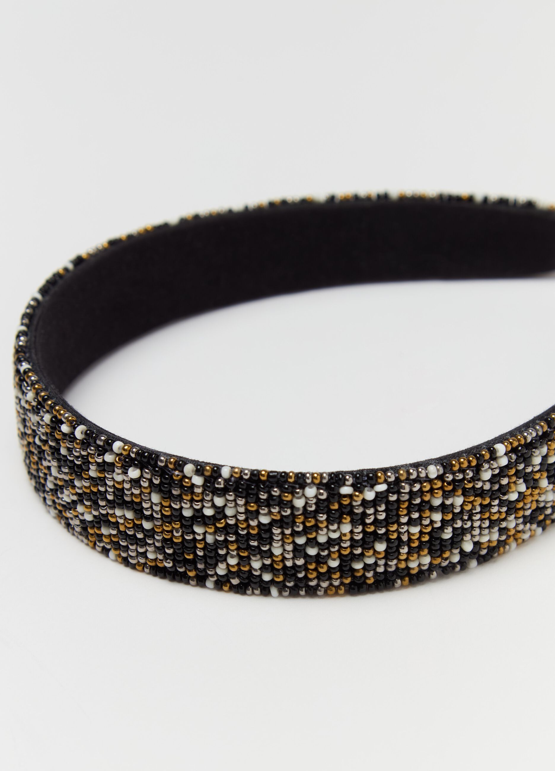 Cerchietto per capelli con perline