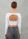Cut Out Crop Long-sleeved White_1
