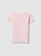 Girls' pink regular fit pure cotton t-shirt with print_1