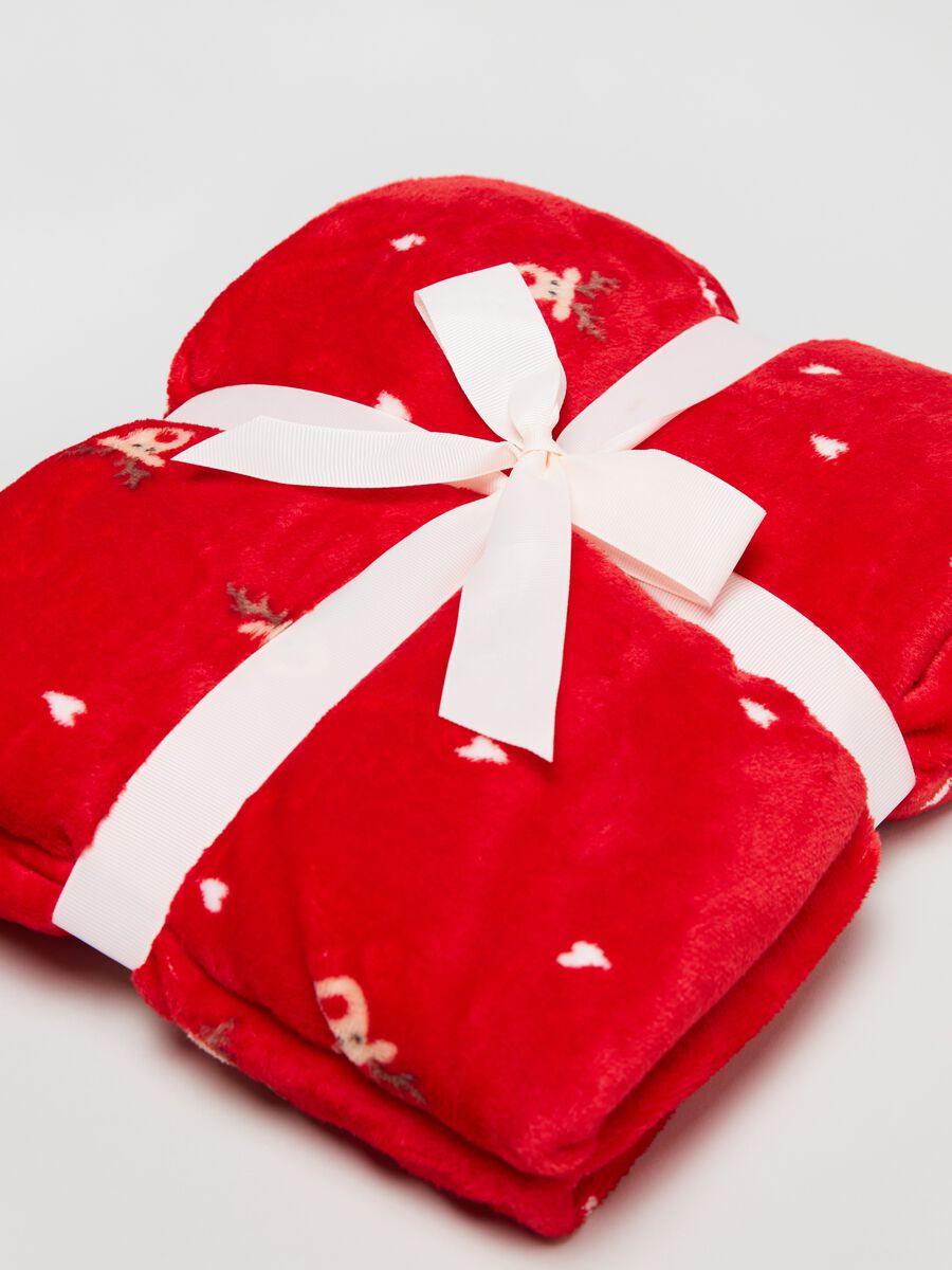 Plaid in pile con stampa all-over_1