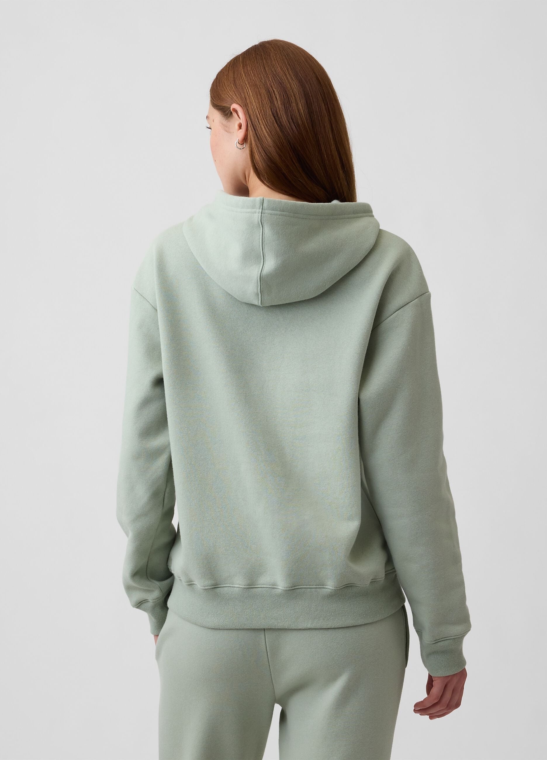 Green cotton-blend hoodie with embroidered GAP logo