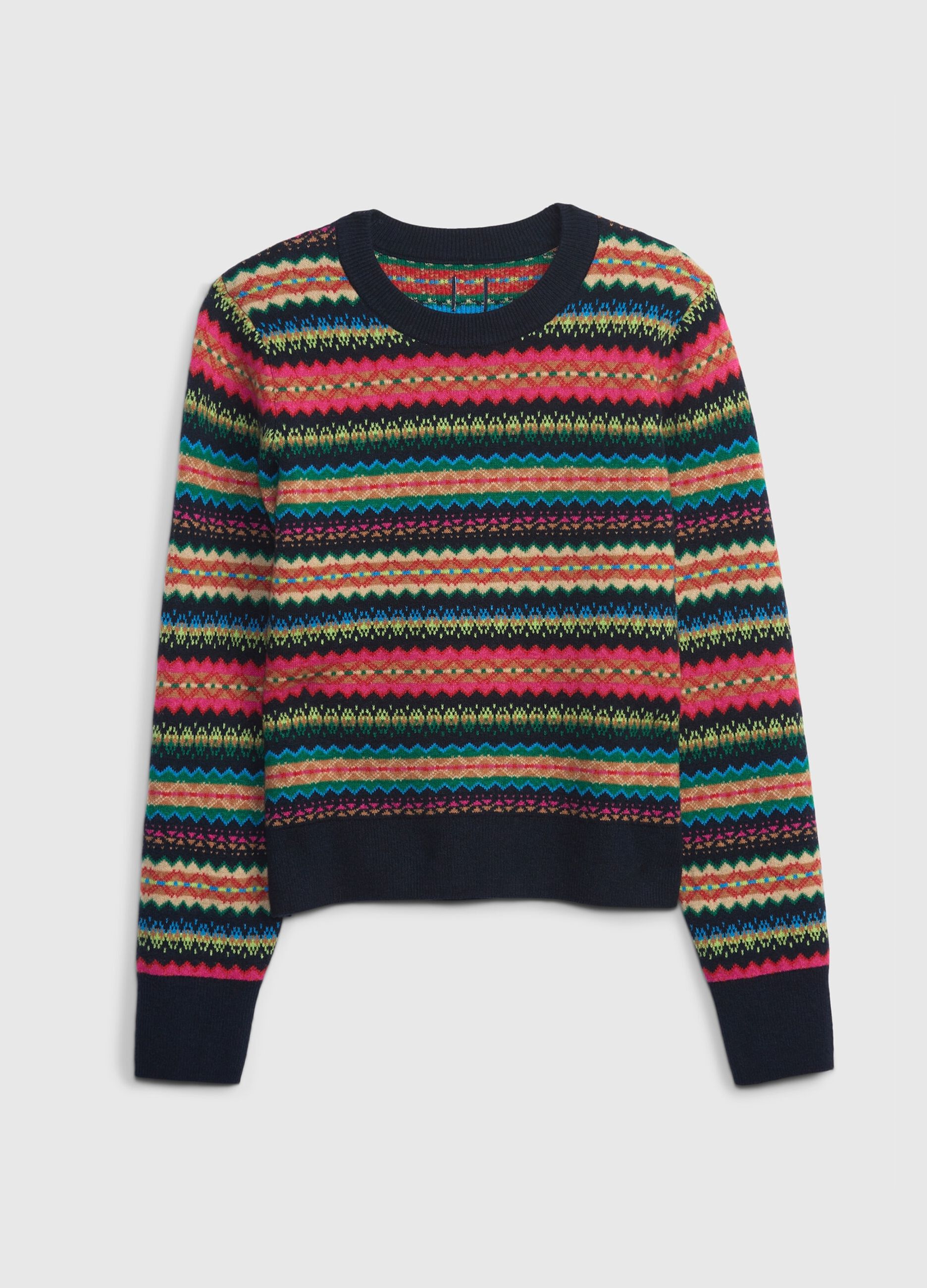 Pullover with zigzag motif