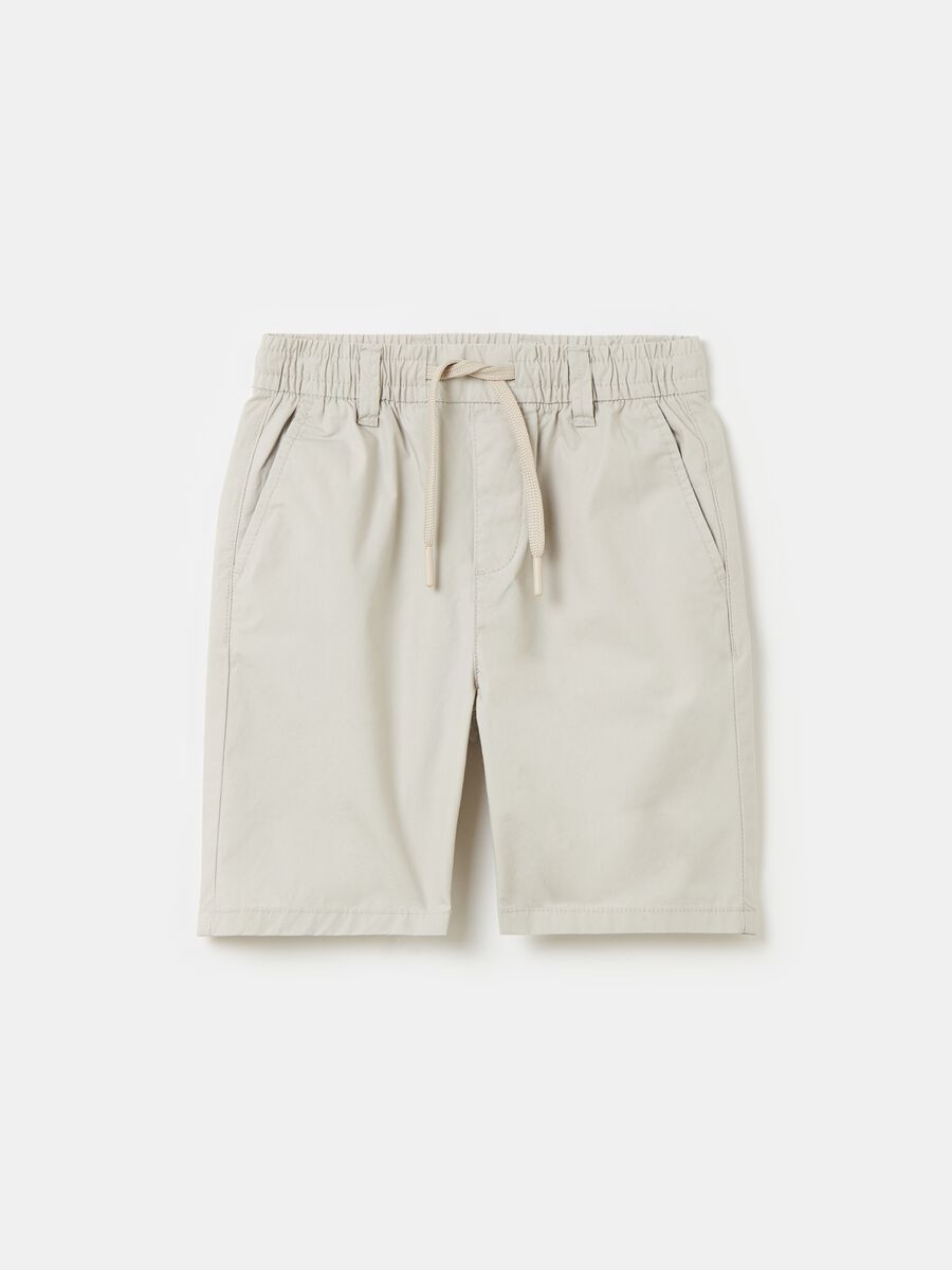 Cotton shorts with drawstring_0