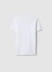 T-shirt girocollo bianca da ragazzo in puro cotone over fit_4