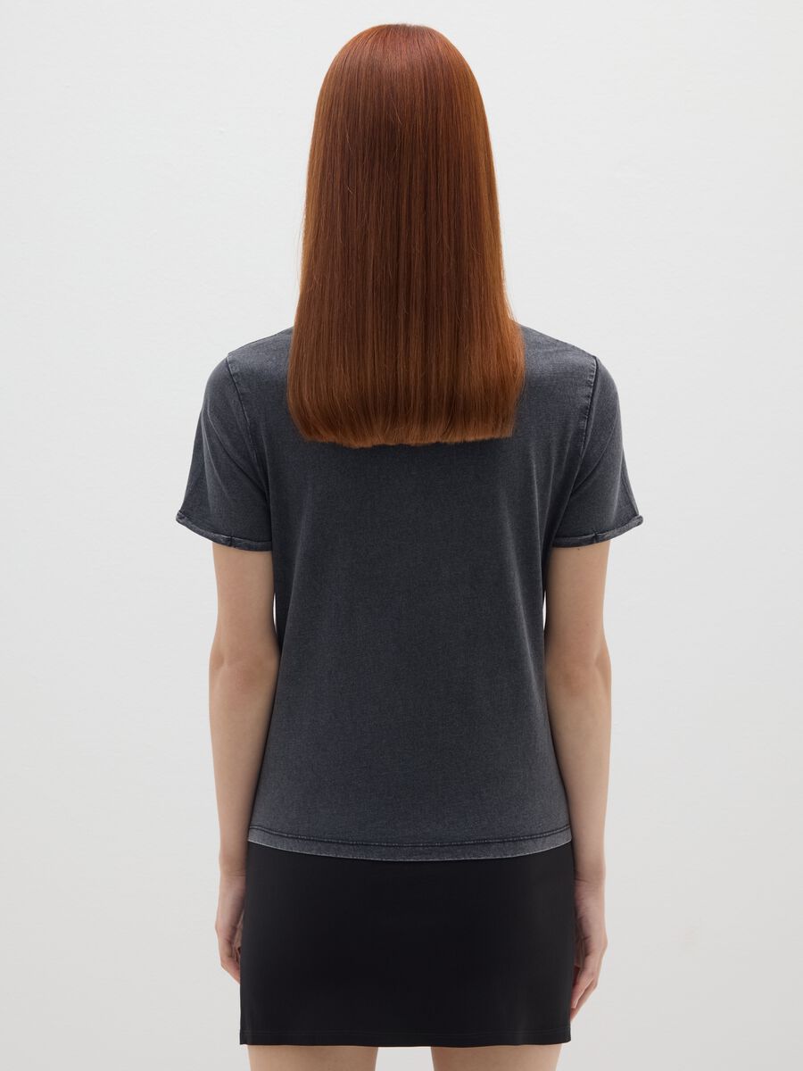 T-shirt in puro cotone grigia regular fit_2