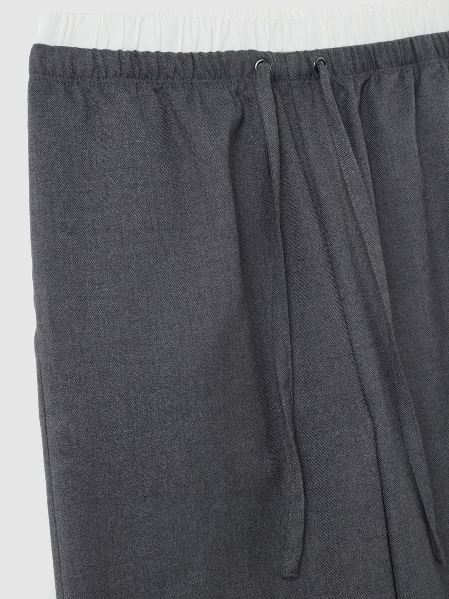Wide Leg Grey Mix Trousers_5