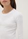 Girls' white slim fit stretch cotton T-shirt_2