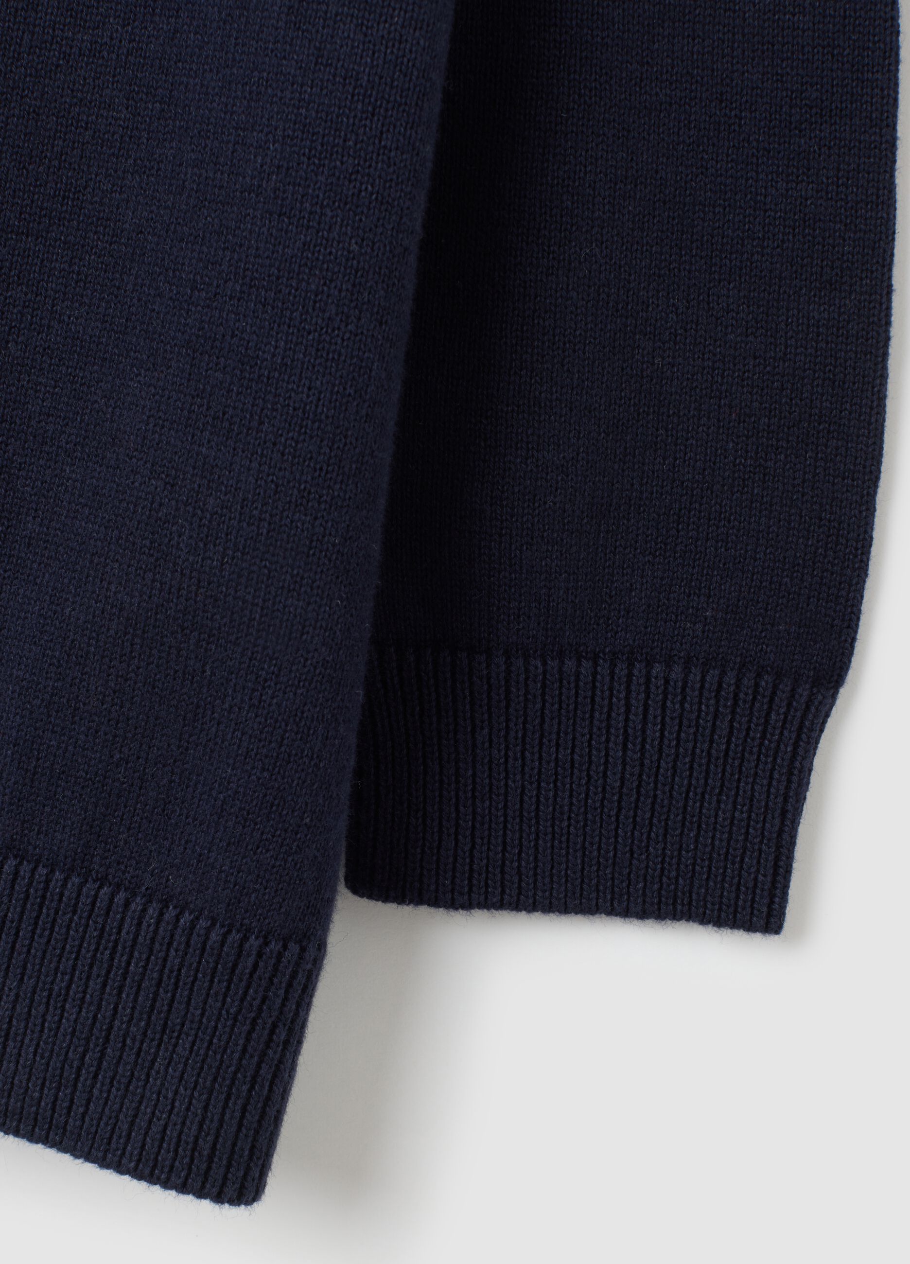 Polo da bambino in puro cotone blu regular fit
