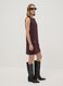 Abito smanicato rosso in punto Milano di viscosa elasticizzata straight fit_2