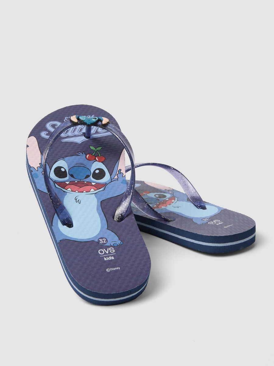 Blue Stitch print flip-flops_2