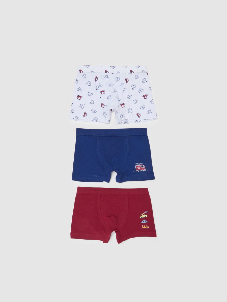 Set of multicolour stretch cotton kids' boxer shorts_0