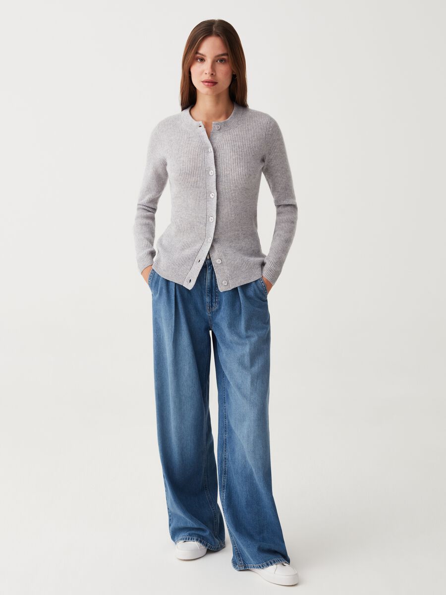 Cardigan in cashmere a coste inglesi_1