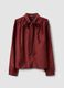 Red viscose-blend shirt with neck tie_0