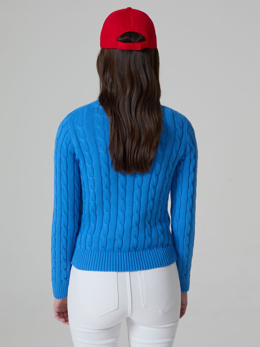 Ribbed pullover with cable-knit design_2