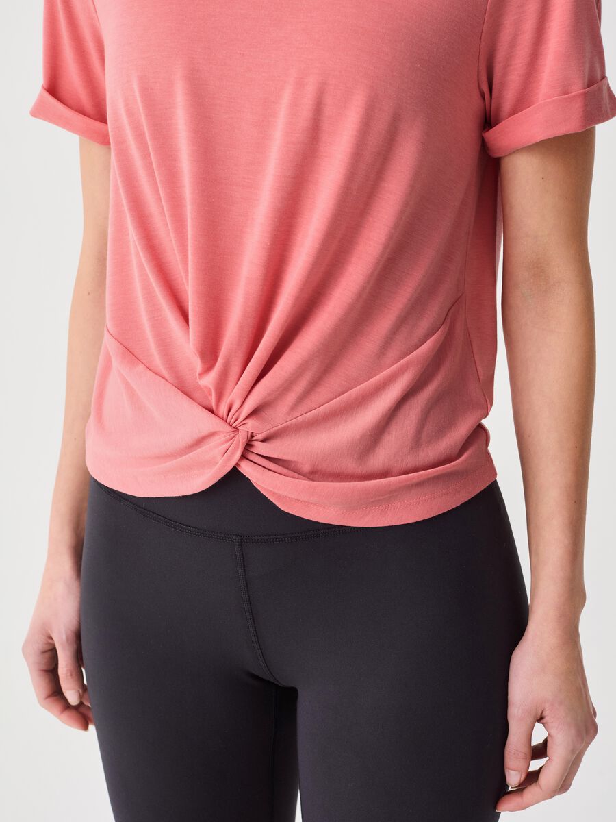 ALTAVIA STUDIO technical fabric T-shirt with knot_2