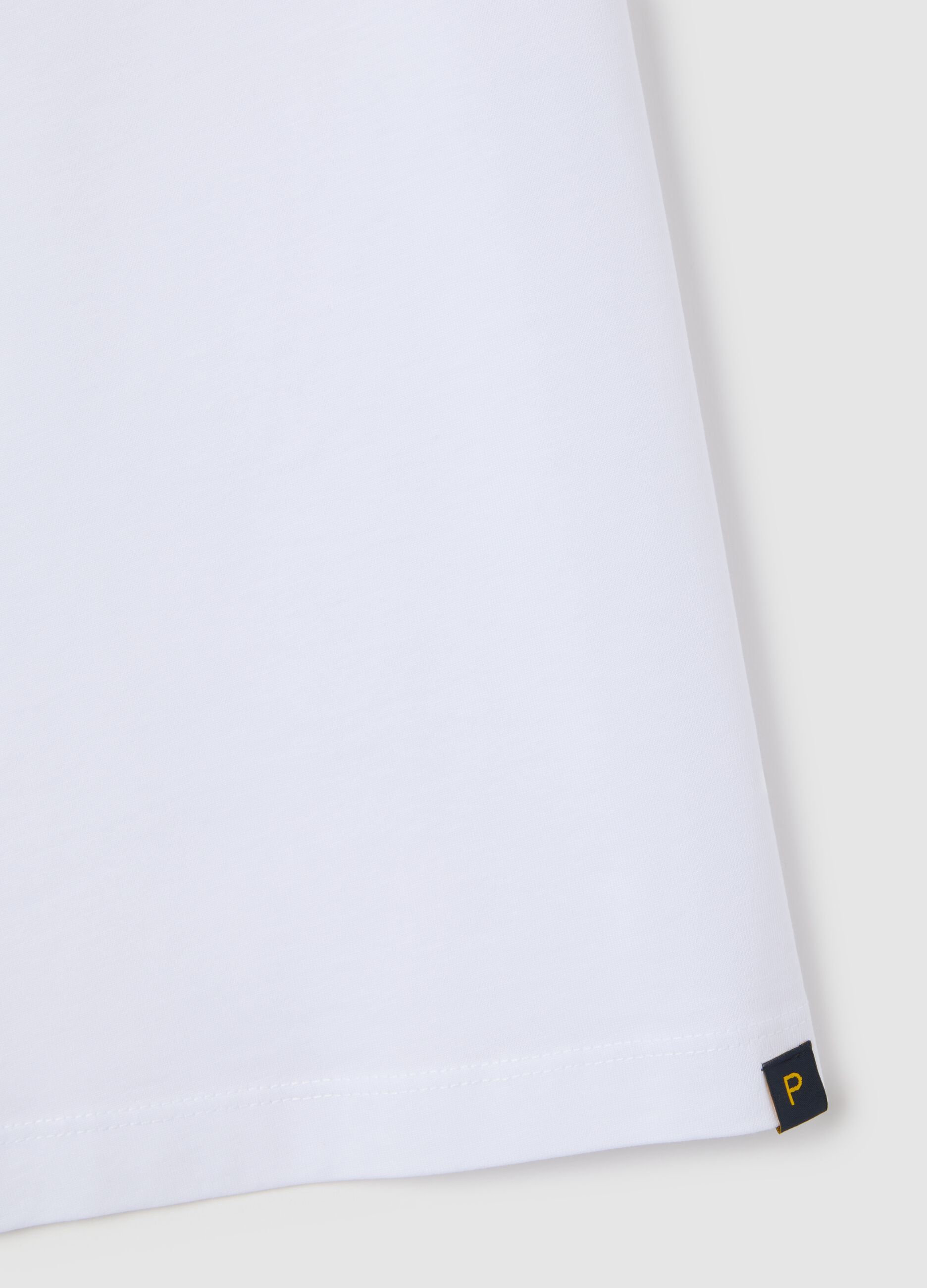 White regular fit pure cotton t-shirt