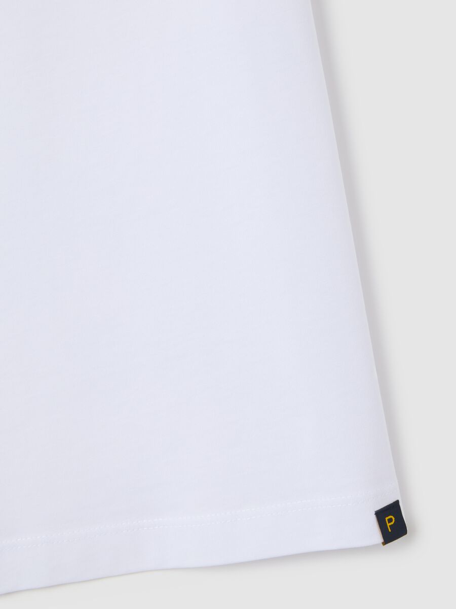 White regular fit pure cotton t-shirt_1