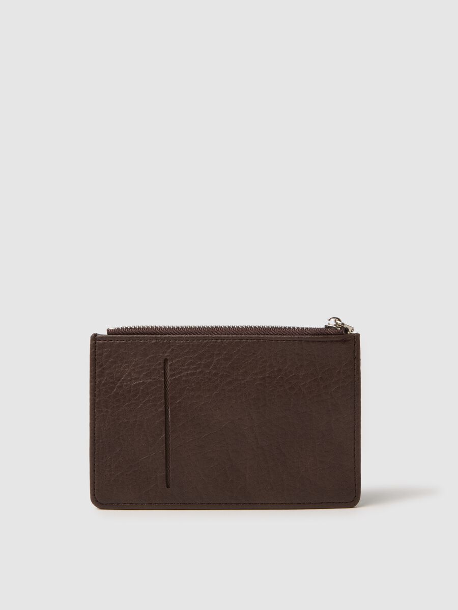 Brown Document Holder with Zip_1
