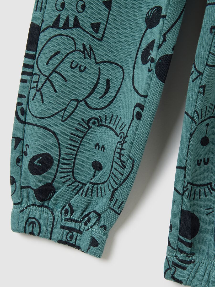 Children's Trousers in Pure Green Cotton_3