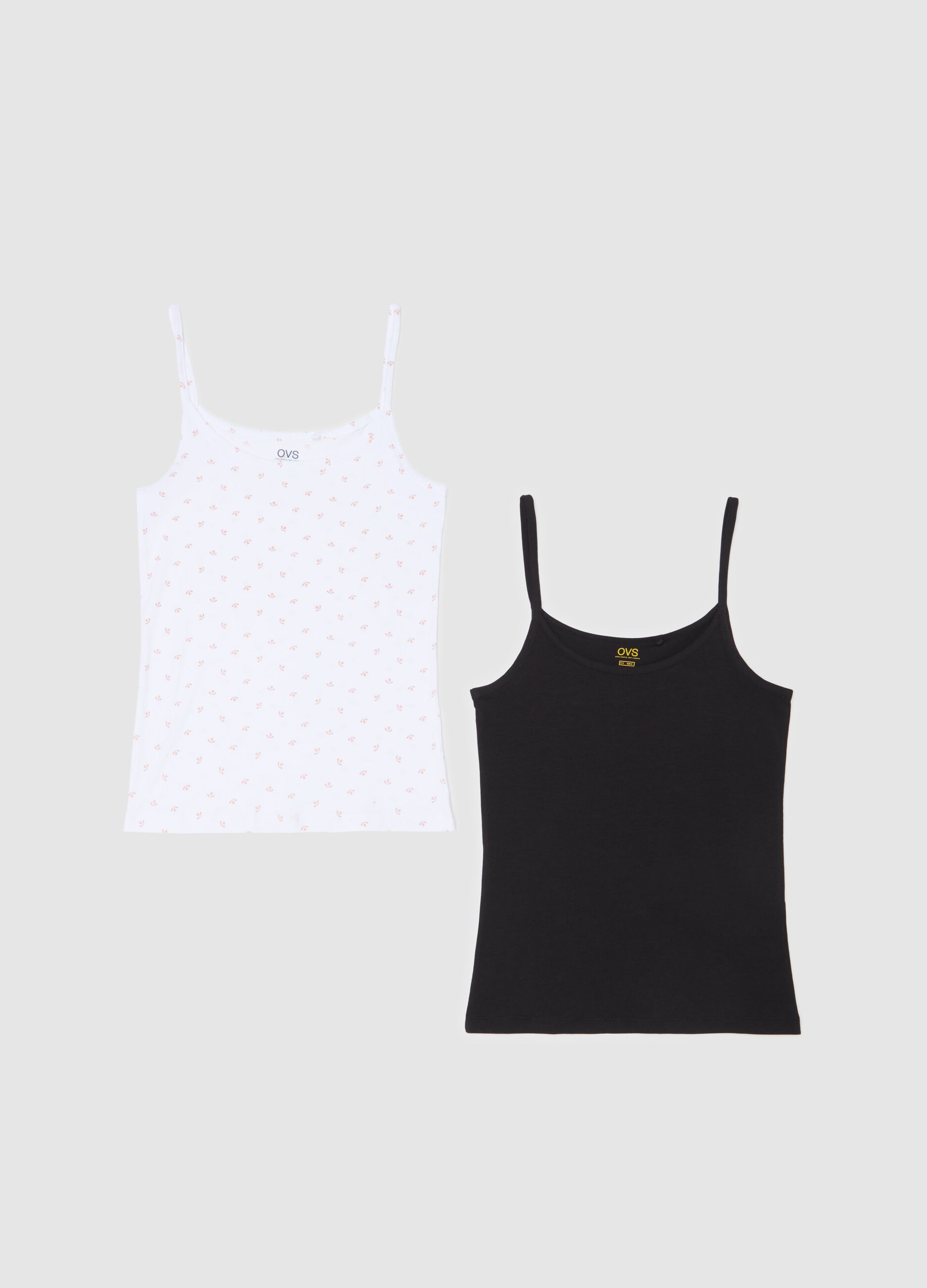 Two-pack under vests with micro pattern