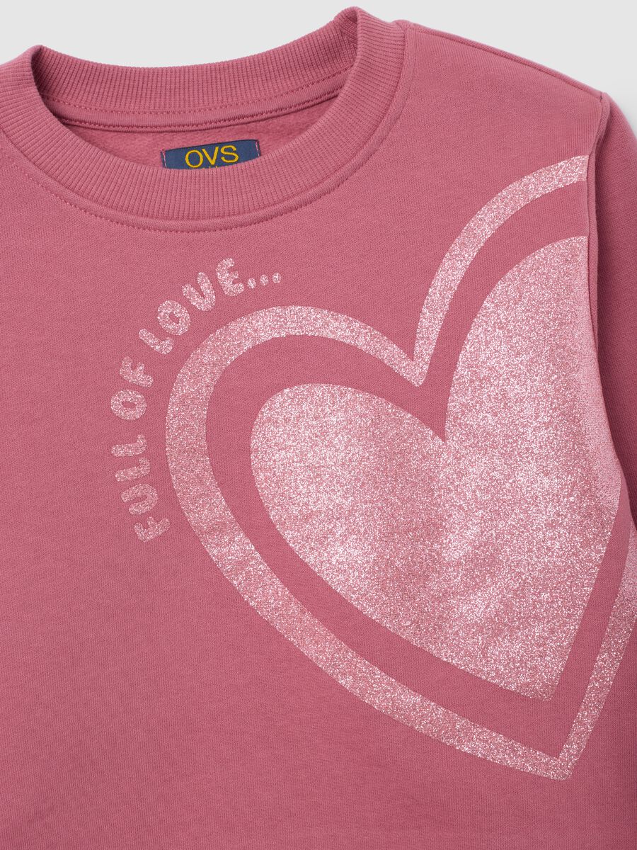 Girls' Pink Pure Cotton Regular Fit Sweatshirt_2
