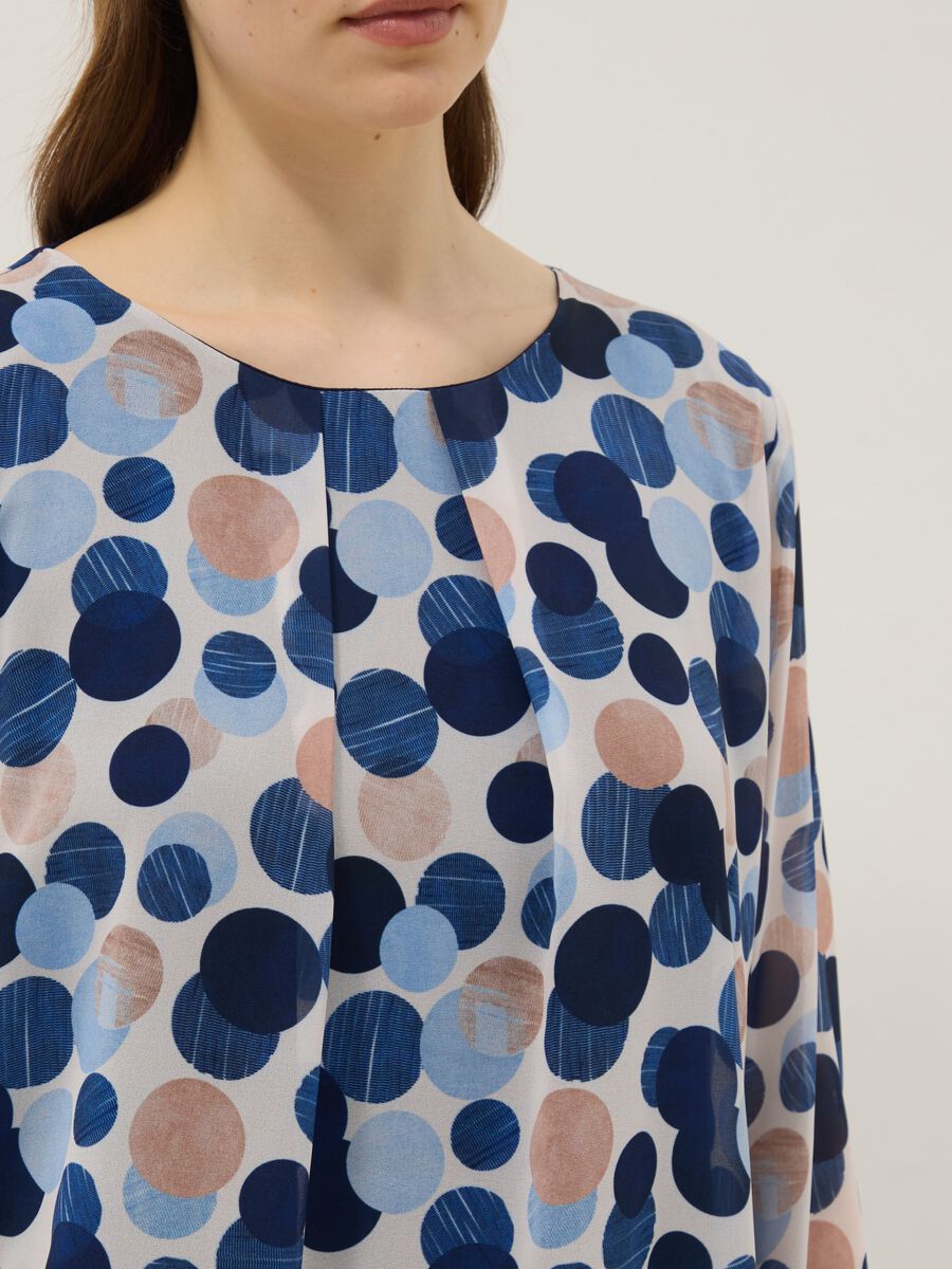 Camicia multicolor con stampa a pois regular fit_3