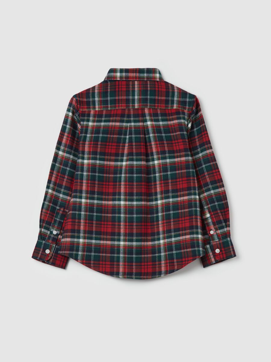 Flannel shirt with tartan pattern_4