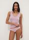 Slip a brasiliana in cotone elasticizzato rosa regular fit_0