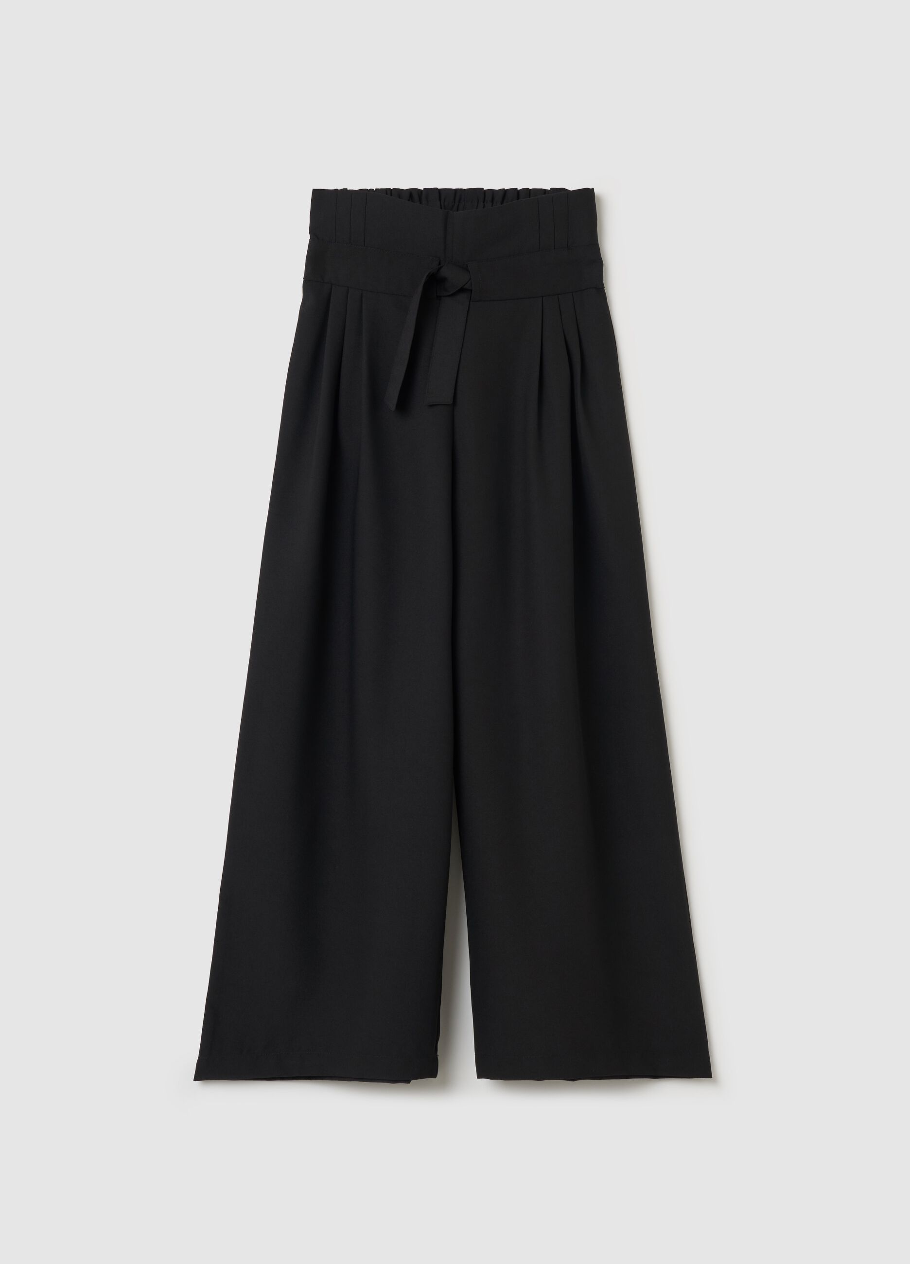 Pantaloni a gamba larga con cintura