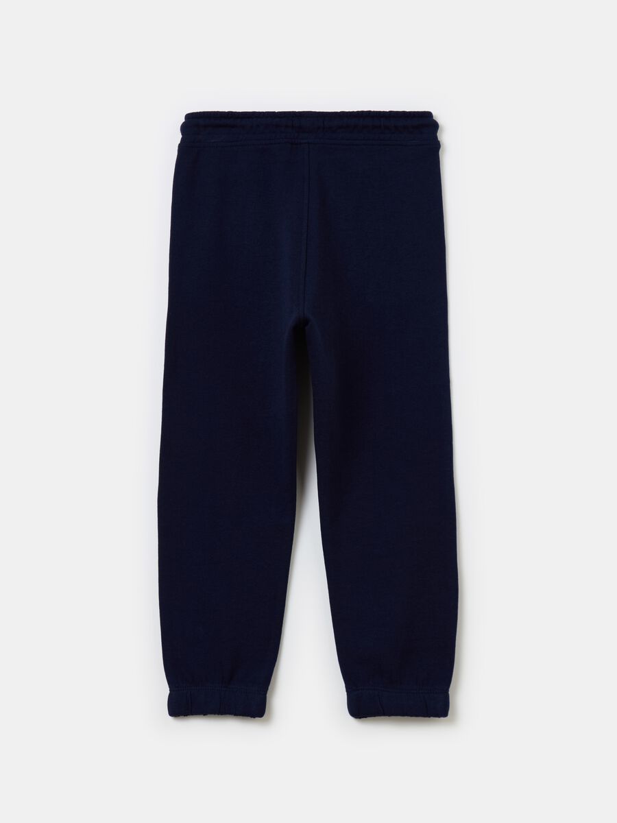 Cotton joggers with drawstring and print_1