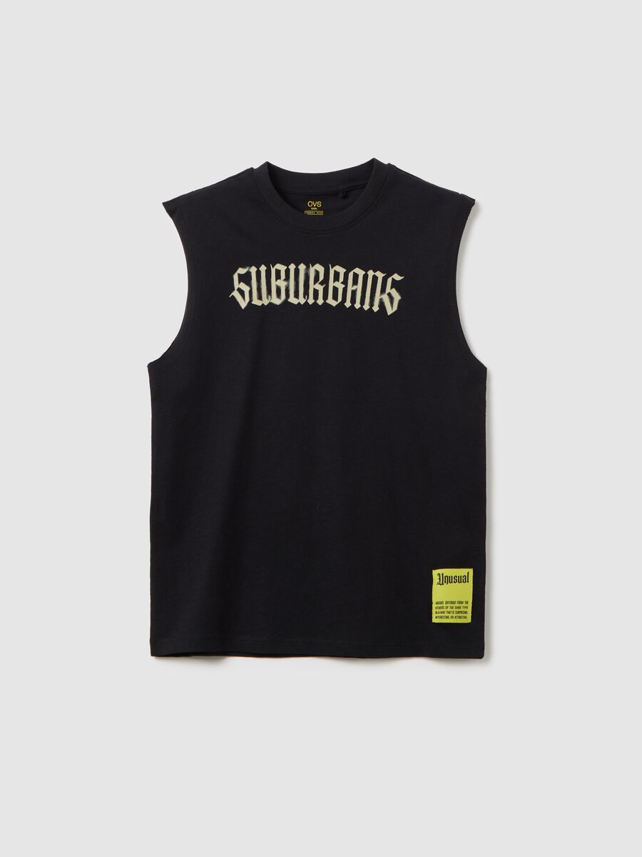 OVS Kids Black Cotton Vest_0