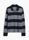 Light grey striped stretch cotton polo_3