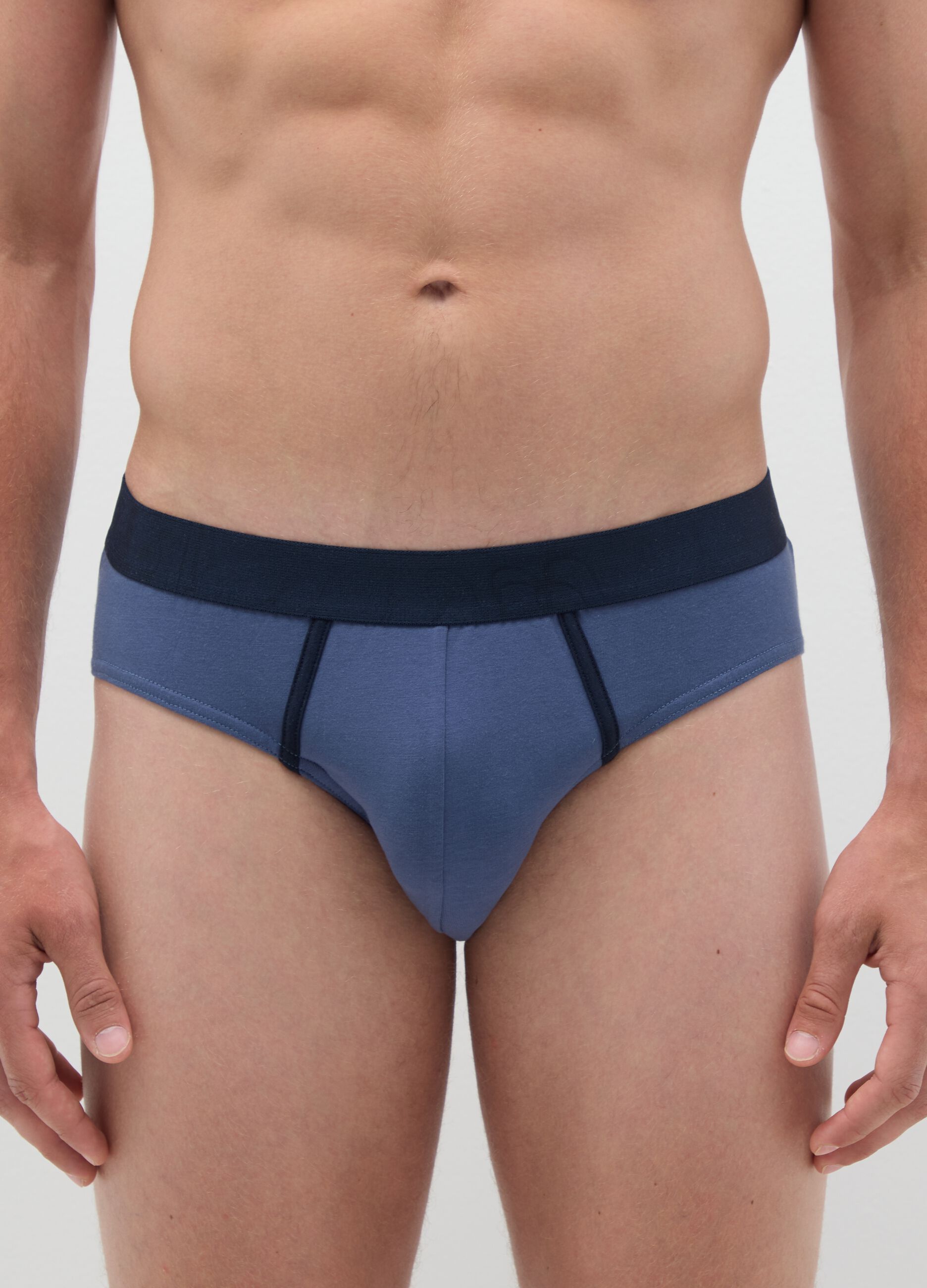 Set 3 slip da uomo in misto cotone multicolor